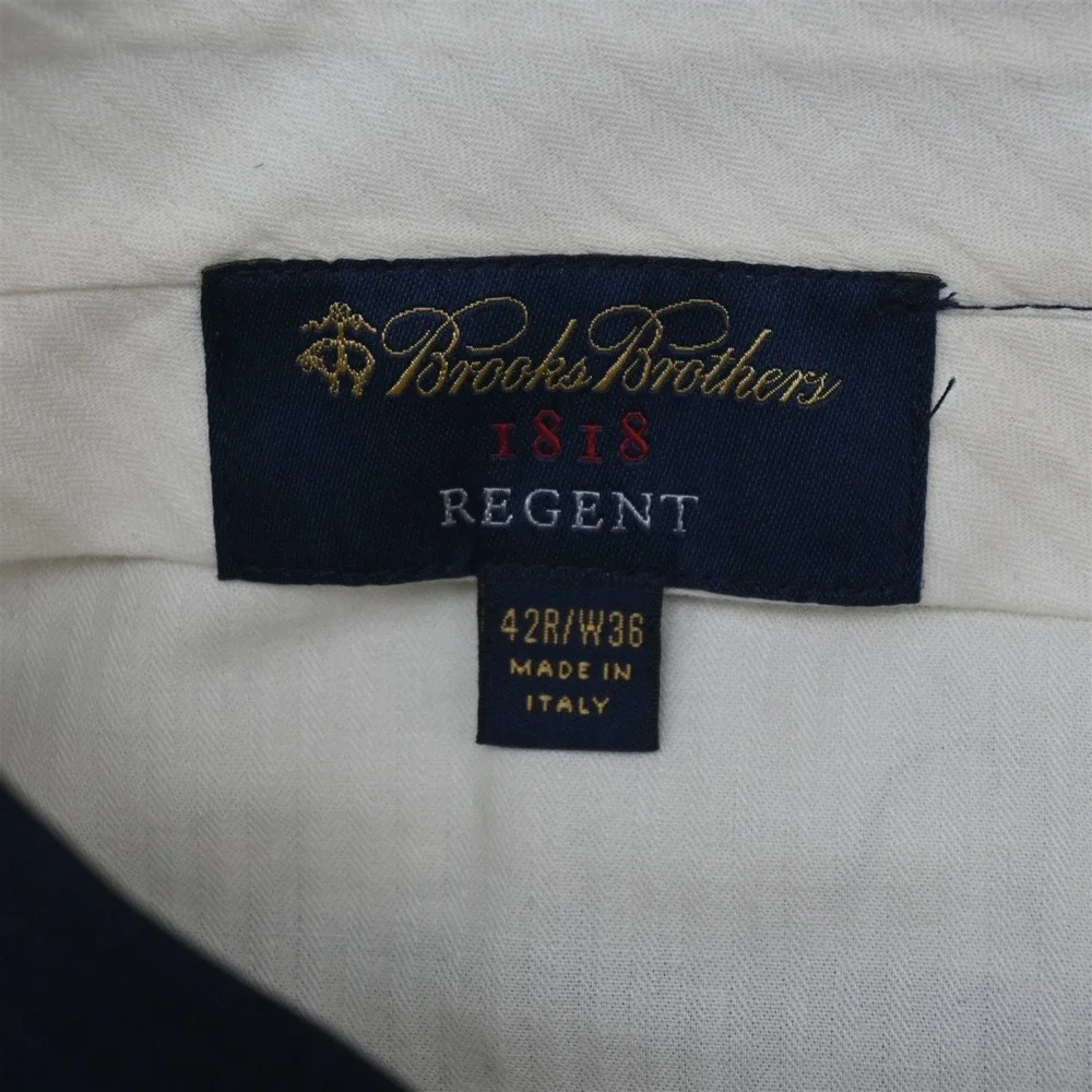 Brooks Brothers 42R 36x30 Blue Glenn Check Reda Wool Italy Made 1818 Regent Suit